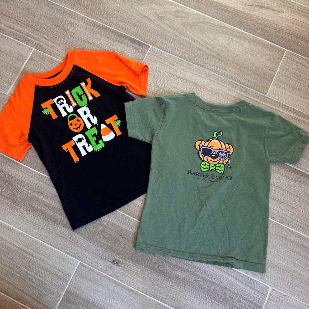 Fall Halloween Boys Shirts (2) 5T